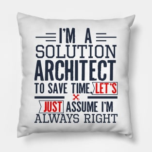 Solution Architect Funny Architect Gift Pillow