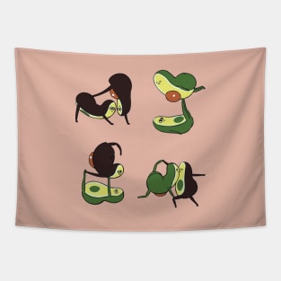 Avocado Yoga Relationship Goals Tapestry