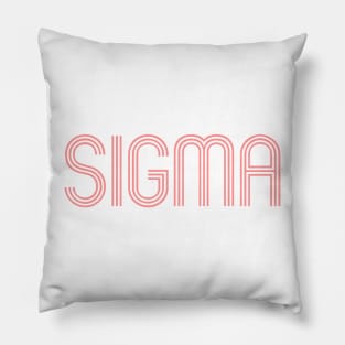 Sigma: Embrace Fashion's Finest Symbol of Timeless Elegance Pillow