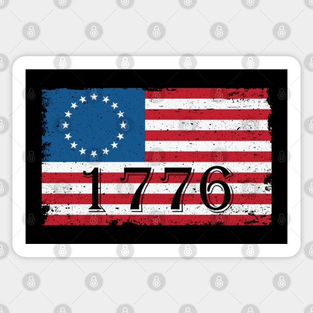 1776 America Patriotic Flag - 1776 Flag - Sticker | TeePublic