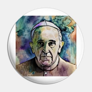 digital sketch of Pope Francis Pin