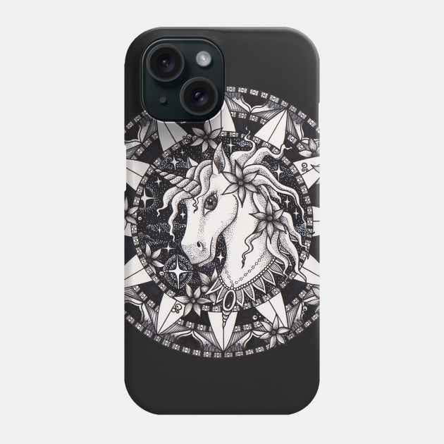 Unicorn Mandala Phone Case by Litedawn