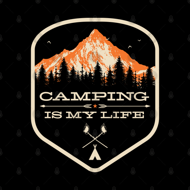 Camping is my Life Camp Counselor graphic - Camping product design by Vector Deluxe