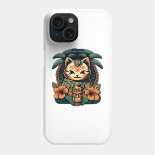 Japanese Cat Aloha Vibes Phone Case