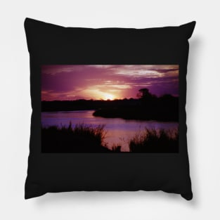 Namibian Angolan Border Sunset #2 Pillow