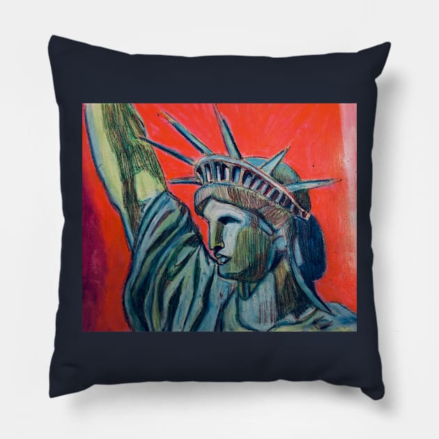 Lady Liberty - America Pillow by dpenn