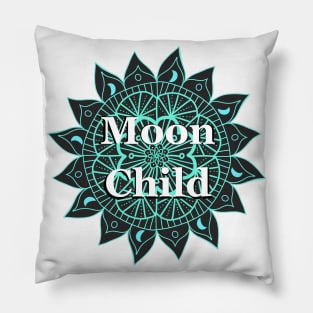 Moon Child Mandala Design Pillow