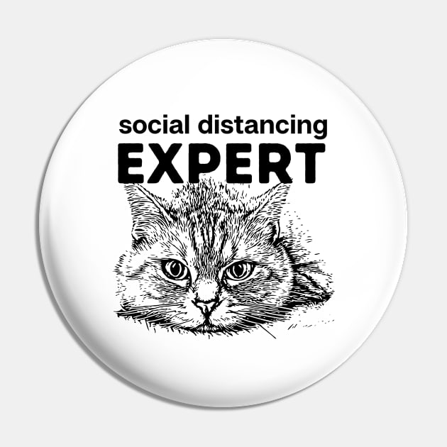 Social Distancing Expert Pin by Owlora Studios