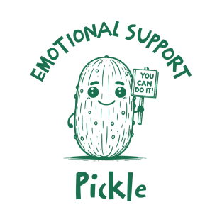 Emotional Support Pickle - Motivational Veggie - Cute Encouragement Gift  - Positive Message T-Shirt