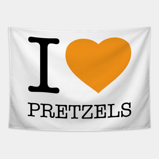 I LOVE PRETZELS Tapestry by eyesblau