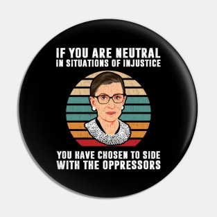 Ruth Bader Ginsburg Notorious RBG Quote Feminist Pin