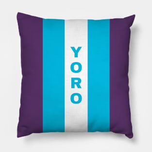 Yoro City in Honduras Flag Colors Vertical Pillow