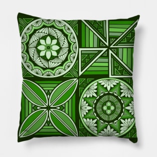 Tapa patchwork - forest Pillow