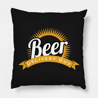 Beer Delivery Guy Funny Logo Pillow