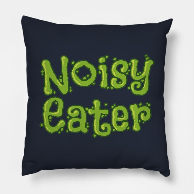 Noisy Eater (v2) Pillow by bluerockproducts