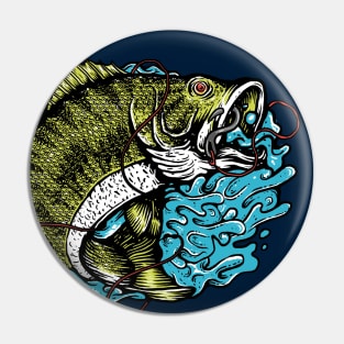 Bass Fishing Pin