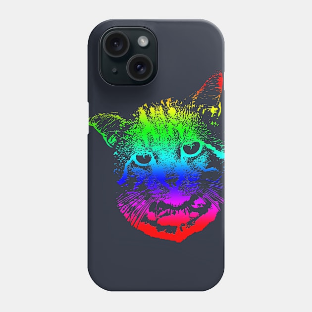 Rainbow Cat Design Phone Case by Aziz