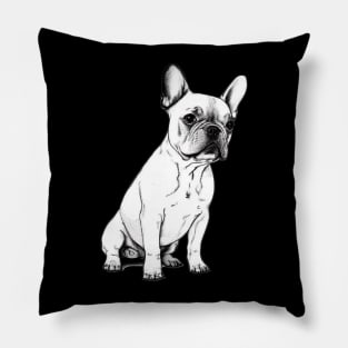 French Bulldog Sketch Pillow