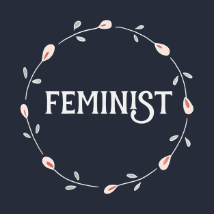 Feminist Floral Circle T-Shirt