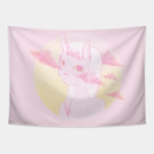 Kawaii japanese girl with horns - Demon - Akuma - Cute girls Tapestry