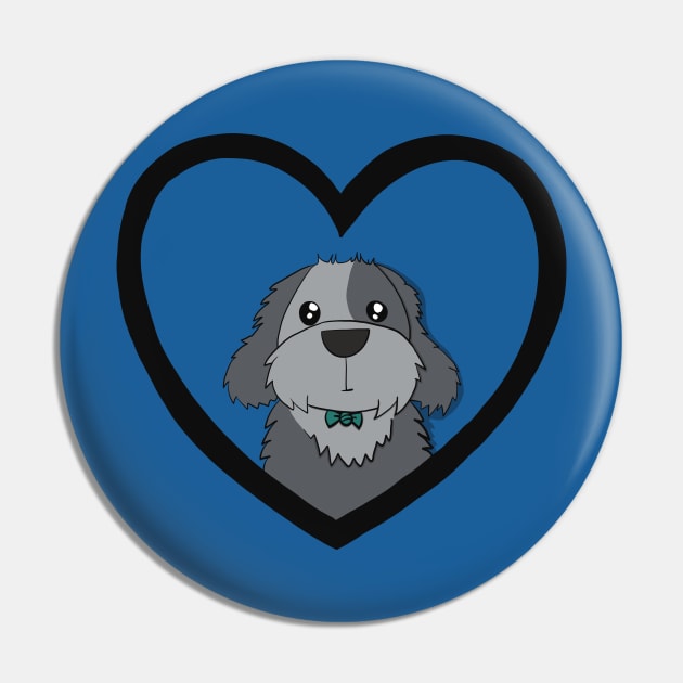 Shaggy Floof Love Pin by AmyMinori