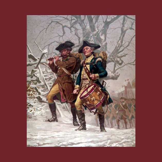 Revolutionary War Soldiers Marching by warishellstore