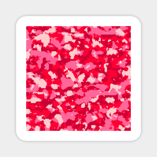 Pink Red Digital Camouflage Magnet