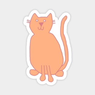 Cute Cat Peach Fuzz  Pantone Color of the Year 2024 Magnet