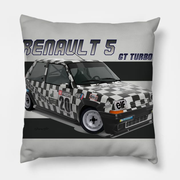 Renault 5 GT Turbo Pillow by PjesusArt
