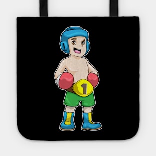 Boxer as Boxing champ with Head protection Tote