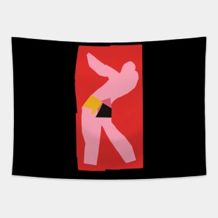 Small Dancer on Red Background Artwork Tapestry