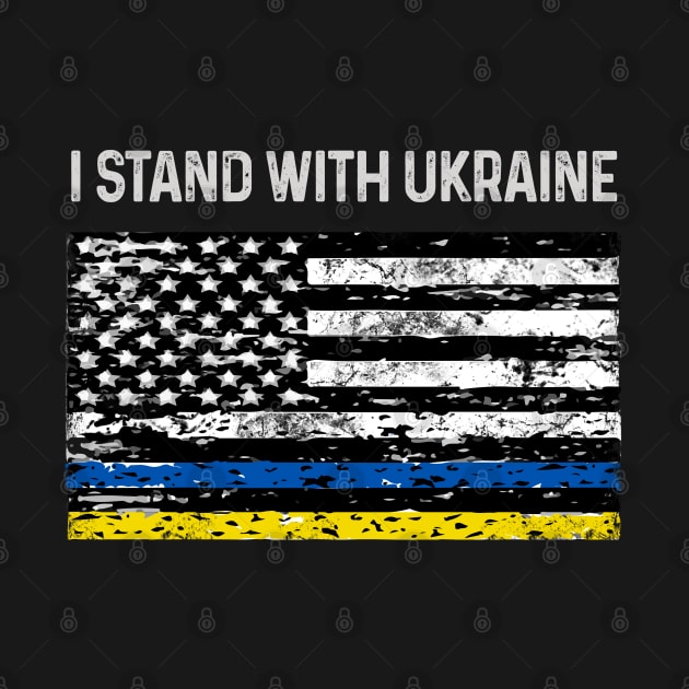 Ukrainian American Flag by Scar