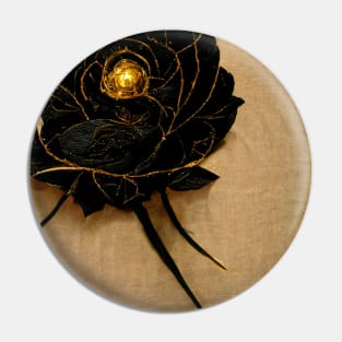 Black Rose Romantic Goth Pin