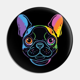 Rainbow French Bulldog Dog Lover Frenchie Pin