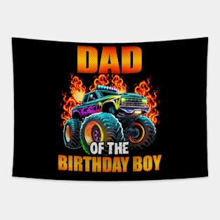 Dad Of The Birthday Boy Monster Truck Birthday Party Tapestry