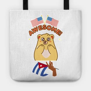 50% cuban 50% American 100% Awesome Tote