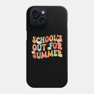 Retro Groovy School's Out For Summer Graduation Teacher Kids Phone Case