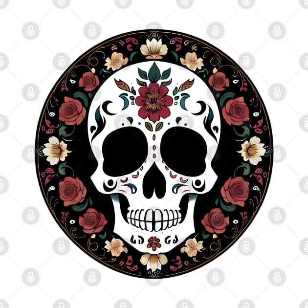 Floral Day of the Dead Skull by CGI Studios