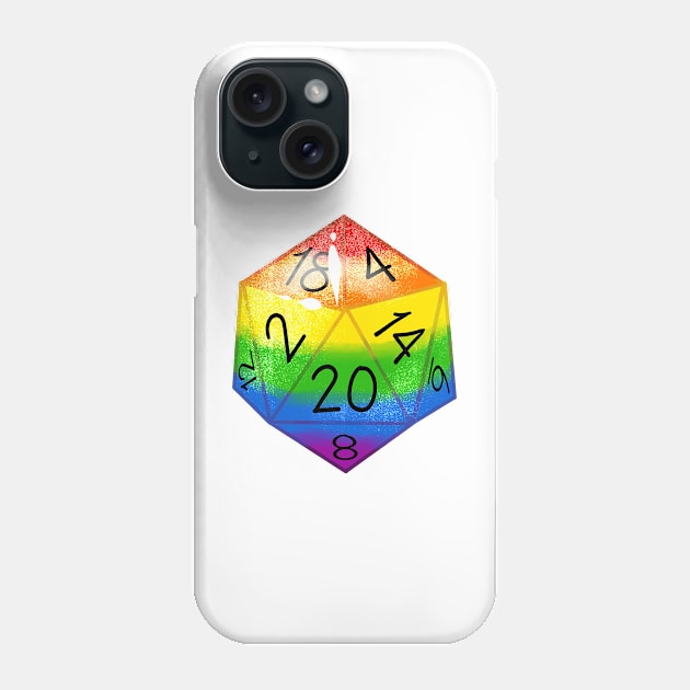Gay Pride D20 Dice Phone Case by theoneKierce