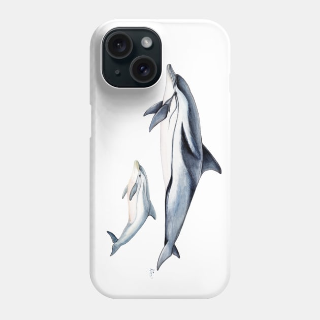 Striped dolphin Phone Case by chloeyzoard