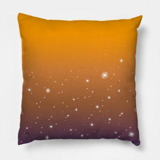 Falling Stars (Orange to Purple Ombre) Pillow