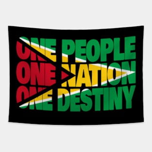 Guyana Motto Flag Tapestry