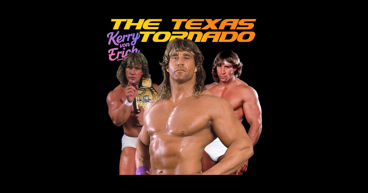 The Texas Tornado Kerry Von Erich - Kerry Von Erich - Sticker | TeePublic