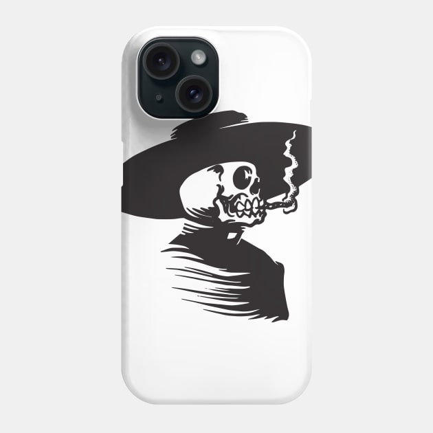 Skull Head Smoking Cigar Phone Case by KingMaster