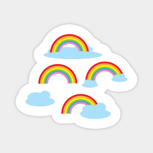 Rainbows and clouds Magnet