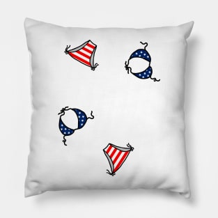 USA American flag bikini print Pillow