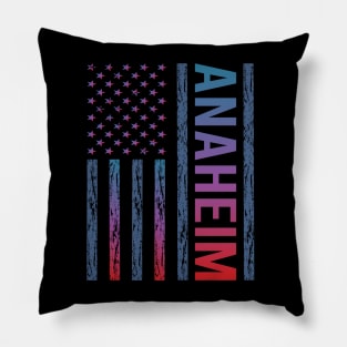 Blue Red Flag - Anaheim Pillow