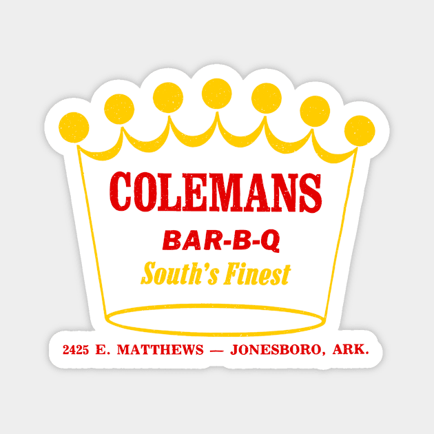 Colemans Bar-B-Q Magnet by rt-shirts