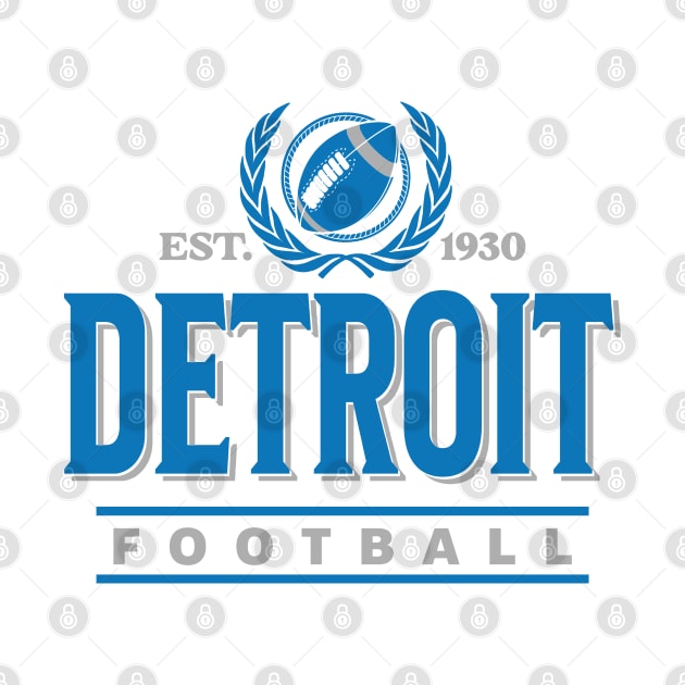 Retro Detroit Football Vintage Crest by funandgames