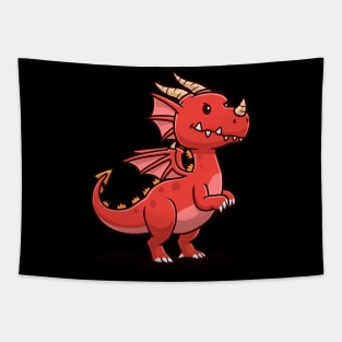 Cute Dragon Cartoon Tapestry